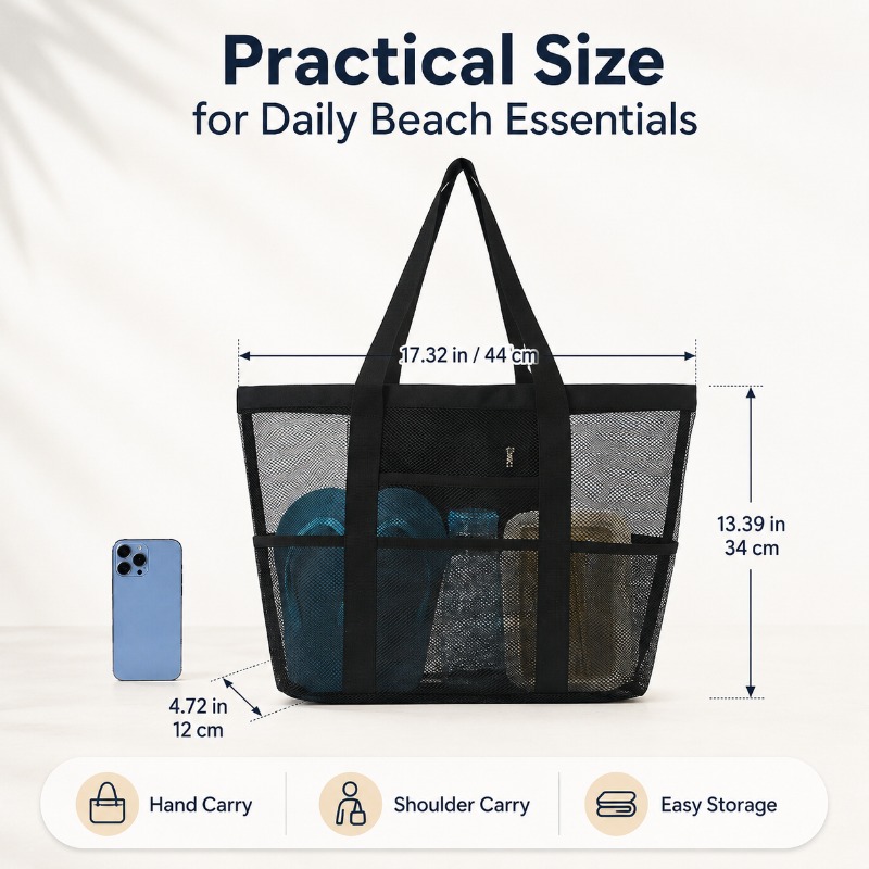 Mesh Beach Bag Large Capacity  - огляд і ціна Beach Towel Large