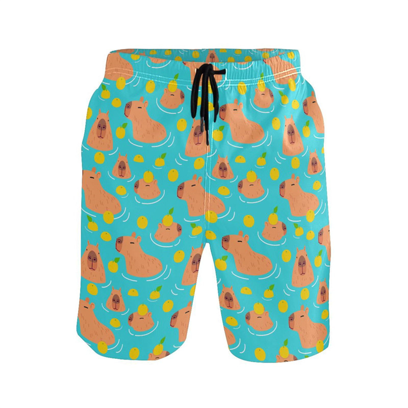 Cartoon Animal 3d Print Capyba - огляд і ціна Trunks Board Surf