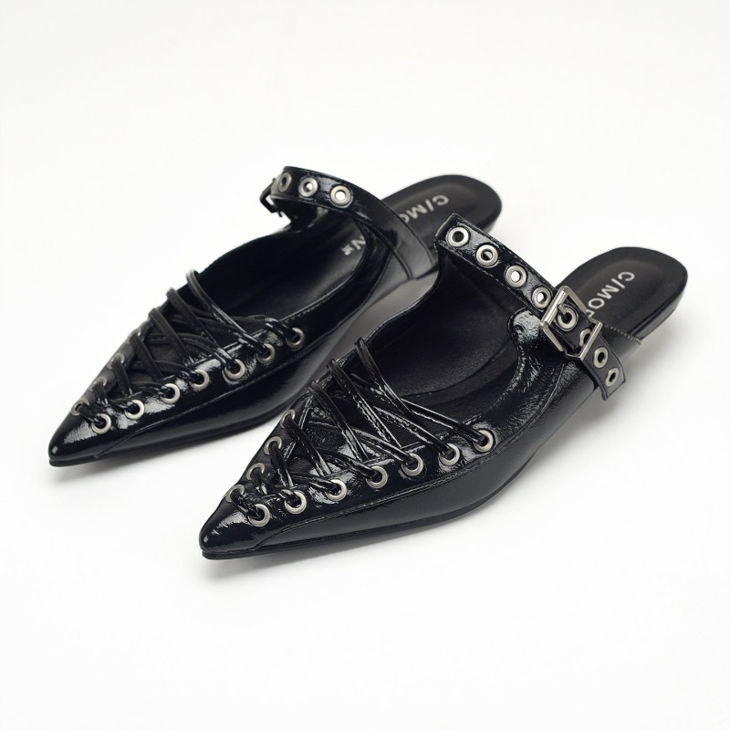 Pointed Toe Lace Up Women Slip - огляд і ціна Casual Sandal Leather