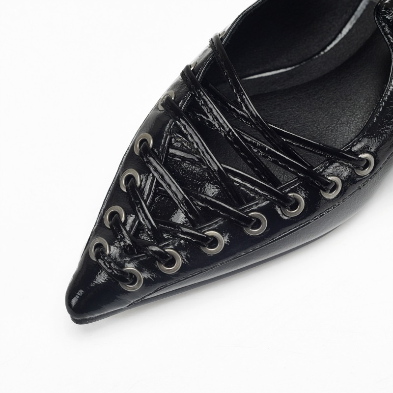 Pointed Toe Lace Up Women Slip - огляд і ціна Casual Sandal Leather