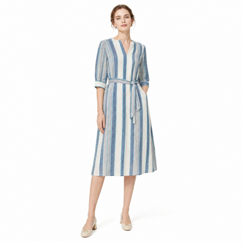 2Yards Fresh and artistic Blue - огляд і ціна Linen Shirt Breathable